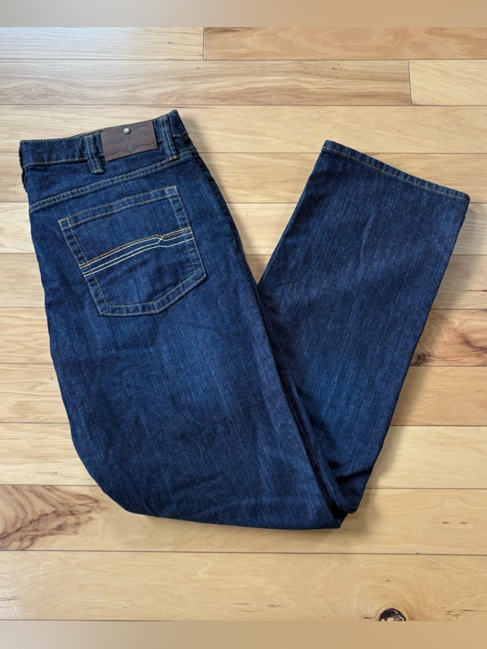 Cody James Jackson Slim Straight Jeans Mens 38x34 Dark Wash Western Denim